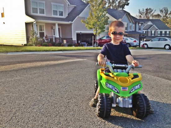 Kyler on his four-wheeler