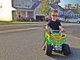 Kyler on his four-wheeler